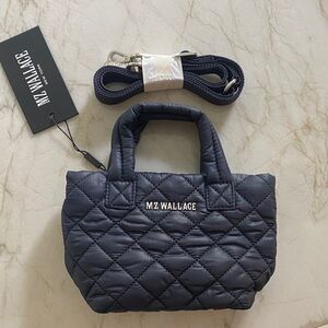 MZ Wallace Petite Metro Tote Deluxe in Dawn (Navy Blue)
